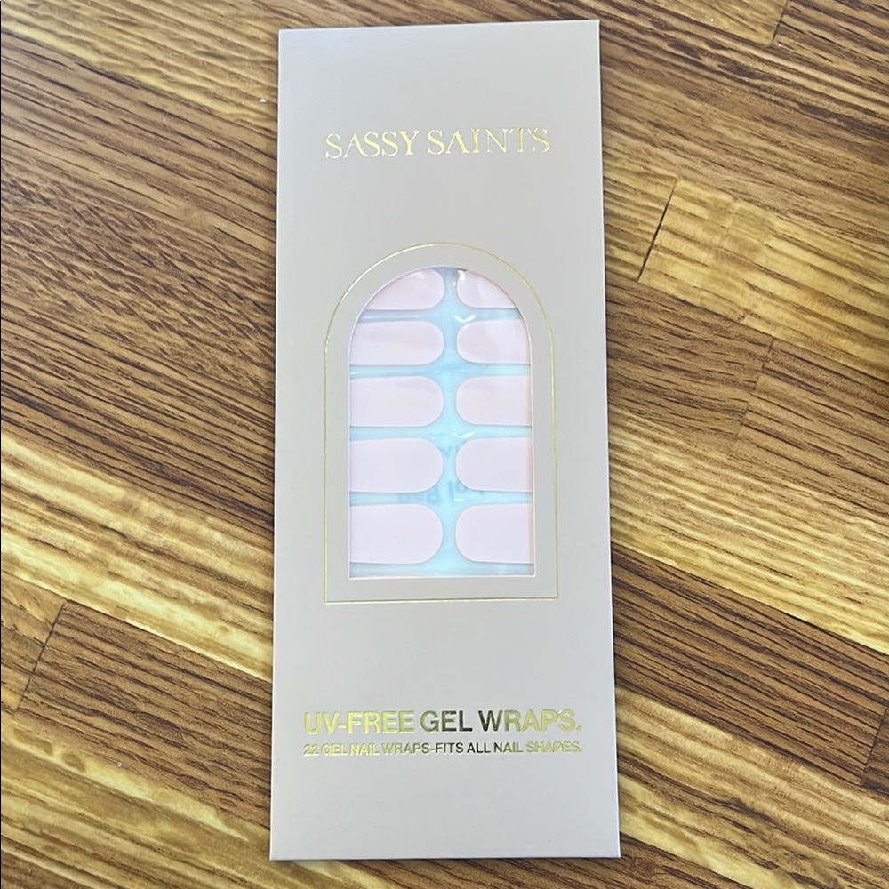 Sassy Saints unopened Marshmallow Drip UV free gel nail wraps